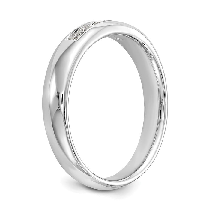 Buy 14K White Gold 5-Stone Band Mounting for 5 Round Stones (2.1mm) - Stylish!-6