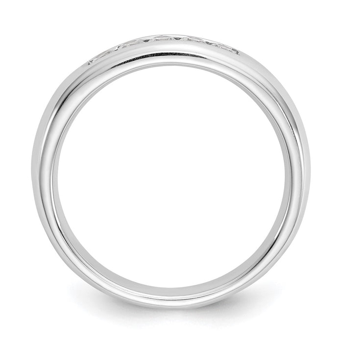 High-Quality 14K White Gold 5-Stone Channel Band Mounting for 5 Stones - Stylish!-2