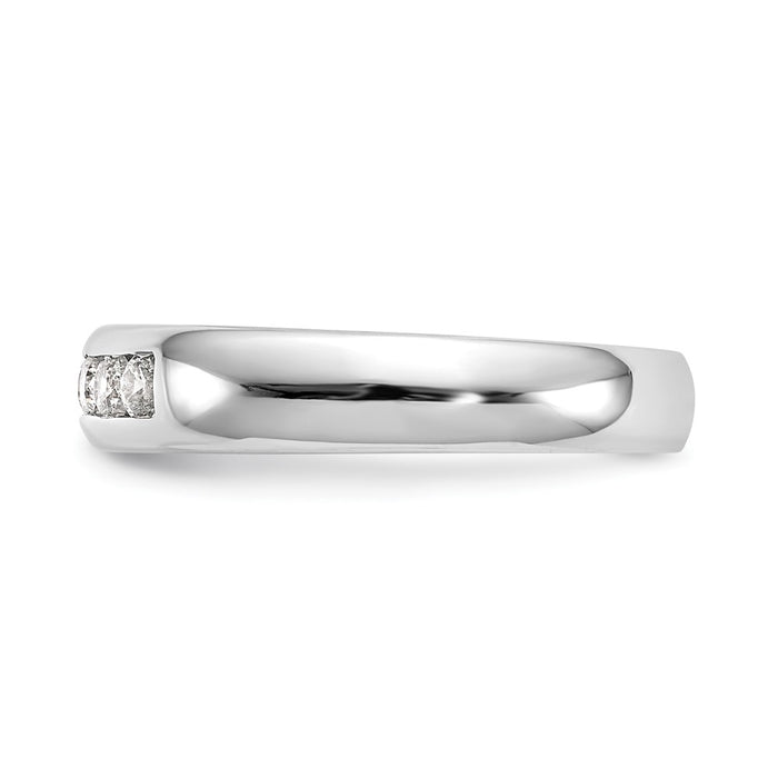 High-Quality 14K White Gold 5-Stone Channel Band Mounting for 5 Stones - Stylish!-3
