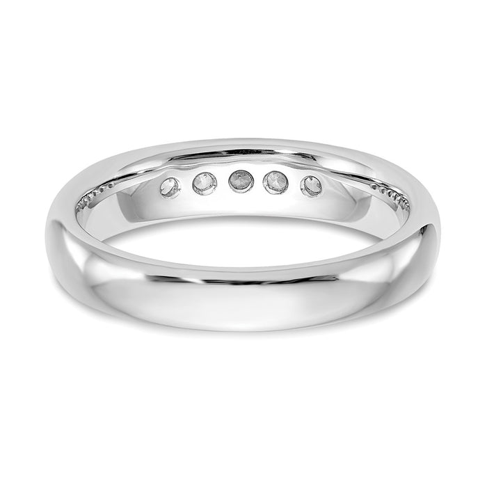 Exclusive 14K White Gold 5-Stone Band with 1/4 Carat Diamonds - Stylish Price-5