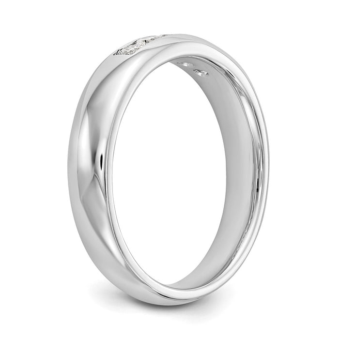 High-Quality 14K White Gold 5-Stone Channel Band Mounting for 5 Stones - Stylish!-6