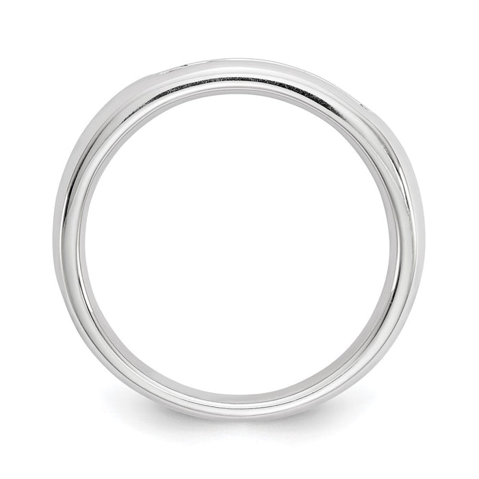 Buy Stylish 14K White Gold 5-Stone Band for 5 x 2.5mm Round Stones-2