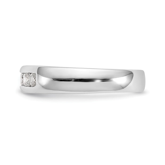 Buy Stylish 14K White Gold 5-Stone Band for 5 x 2.5mm Round Stones-3