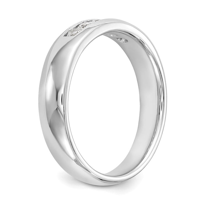 Buy Stylish 14K White Gold 5-Stone Band for 5 x 2.5mm Round Stones-6