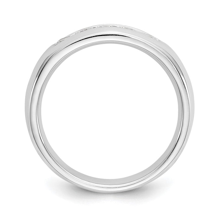 High-Quality 14K White Gold 5-Stone Diamond Band - 3/8 Carat, Stylish Value-2