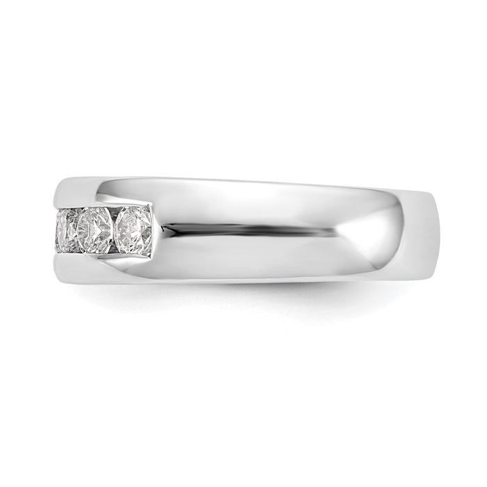 Buy 14K White Gold 5-Stone Diamond Band - 5/8 Carat, Stylish Luxury Ring-3