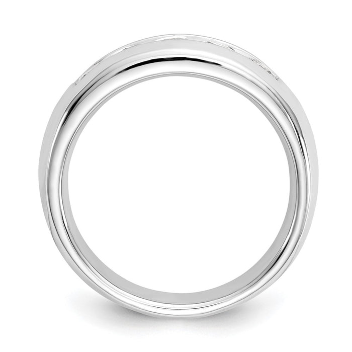 High-Quality 14K White Gold 5-Stone Round Diamond Band - 3/4 Carat Luxury Value-2