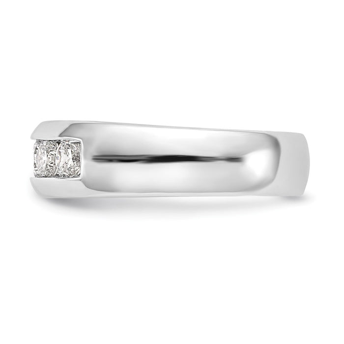 High-Quality 14K White Gold 5-Stone Round Diamond Band - 3/4 Carat Luxury Value-3