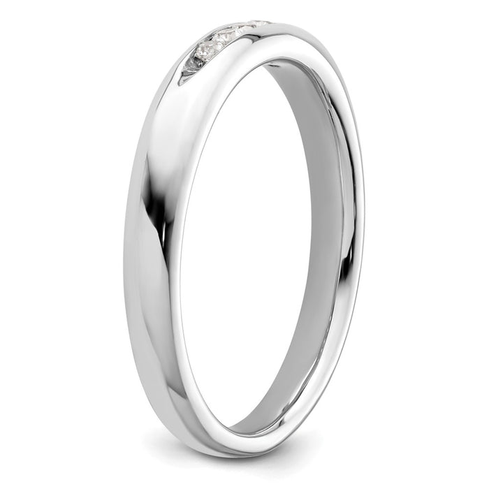 Exclusive 14K White Gold Open Channel Band for 5-Stone Setting - Stylish Design-6