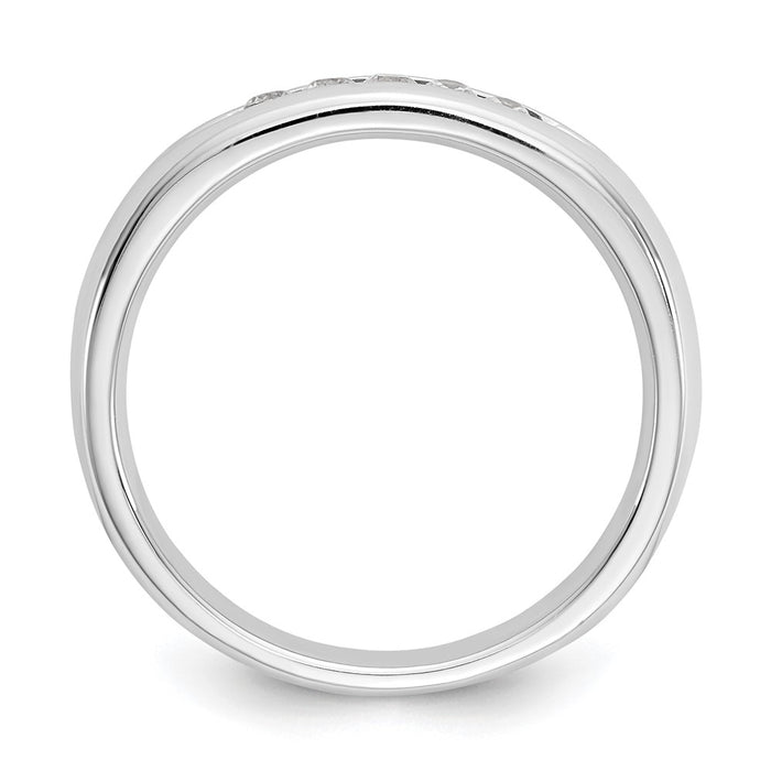 Buy 14K White Gold Open Channel Band for 5-Stone Setting - Stylish & Affordable-2
