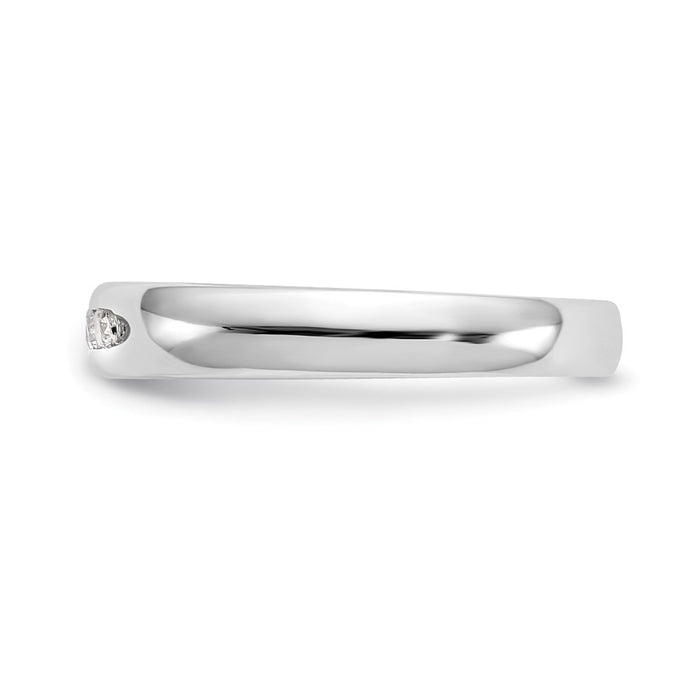 Buy 14K White Gold Open Channel Band for 5-Stone Setting - Stylish & Affordable-4