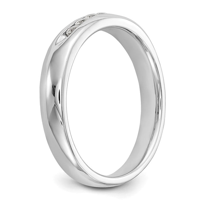 Buy 14K White Gold Open Channel Band for 5-Stone Setting - Stylish & Affordable-7