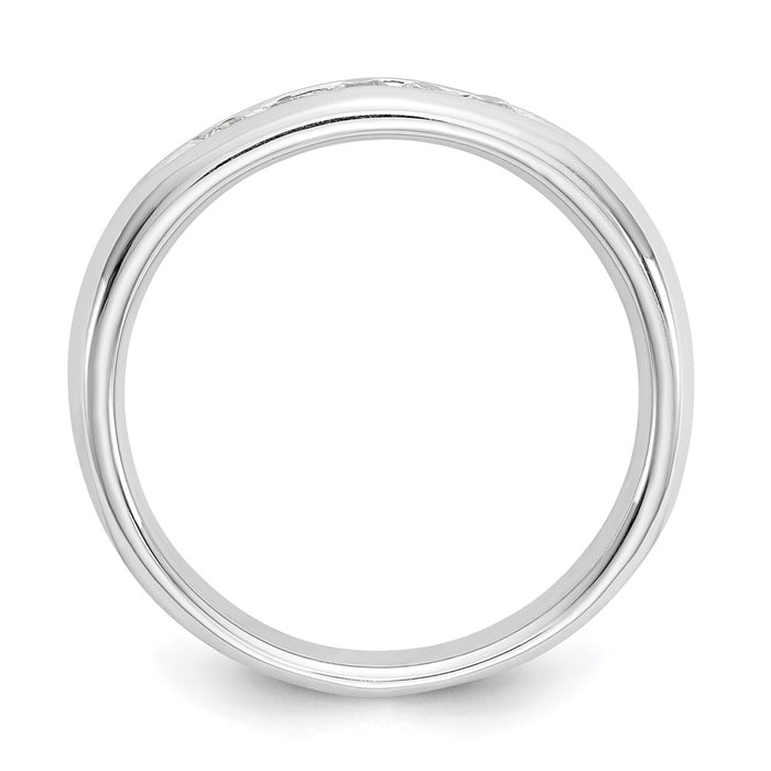 Buy 14K White Gold Stylish 5-Stone Channel Band Mounting for 2.1mm Stones-2