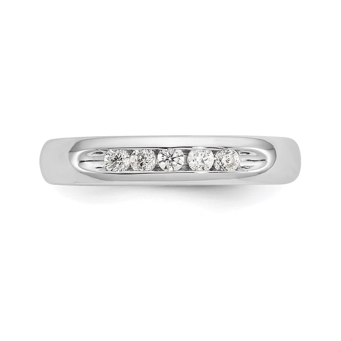 Buy 14K White Gold Stylish 5-Stone Channel Band Mounting for 2.1mm Stones-5