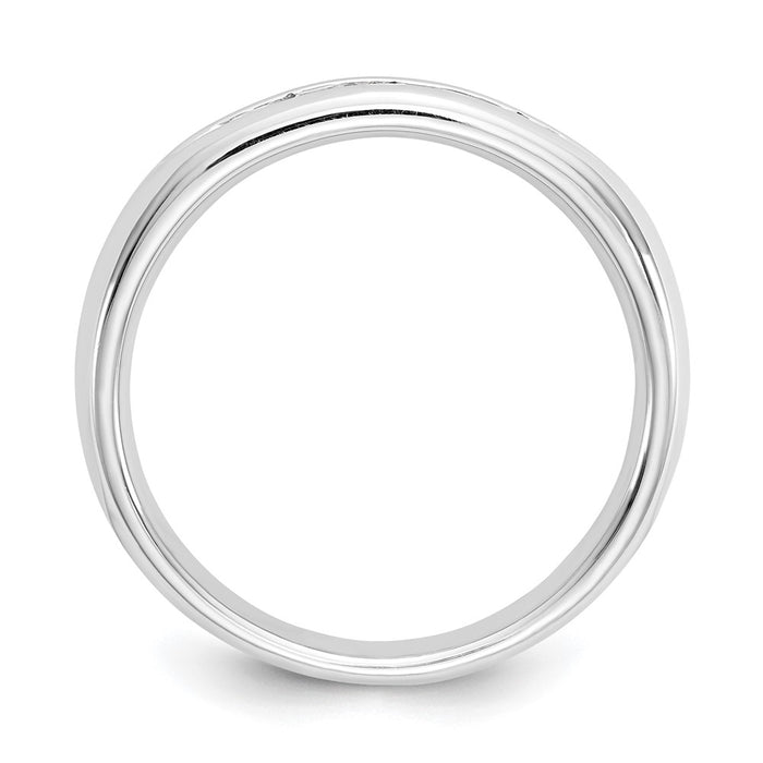 Buy Designer 14K White Gold Open Channel Band Mounting for 5-Stone Setting-2