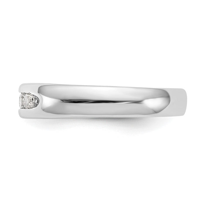 Buy Stylish 14K White Gold 5-Stone Diamond Band - 1/4 Carat Total Weight-3