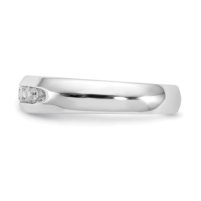 High-quality 14K White Gold 5-Stone Diamond Band - Stylish 1/3 Carat Value-3
