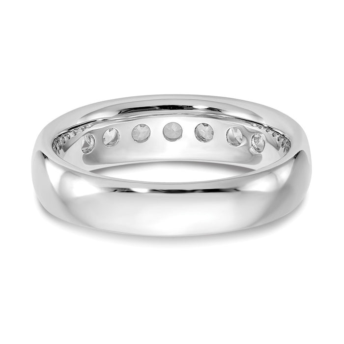 Exclusive 14K White Gold Open Channel Band Mounting for 5-Stone Setting-6