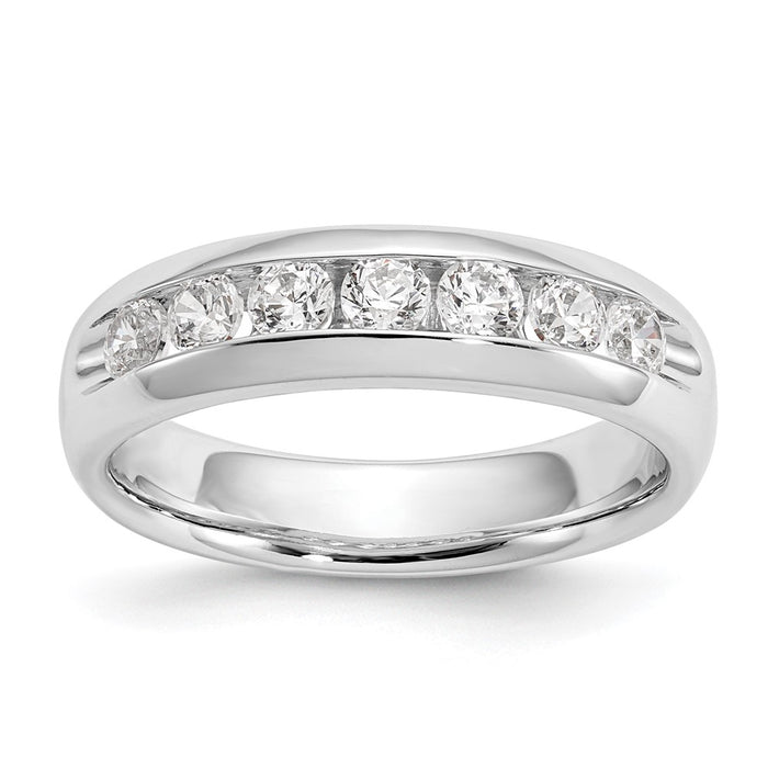 Exclusive 14K White Gold Open Channel Band Mounting for 5-Stone Setting-1