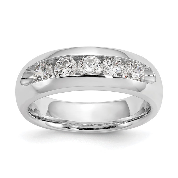 Buy Exclusive 14K White Gold 5-Stone Diamond Band - 3/4 Carat, Stylish Value-1