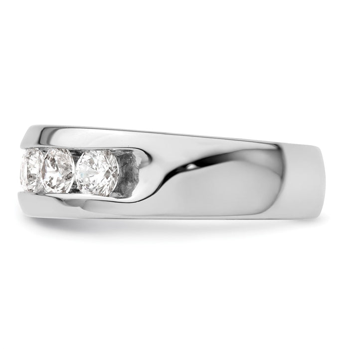 High-Quality 14K White Gold 5-Stone Band with 1 Carat Diamonds - Stylish Value!-3