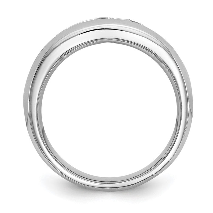 Buy 14K White Gold Open Channel Band for 5-Stone Setting - Stylish Value!-2