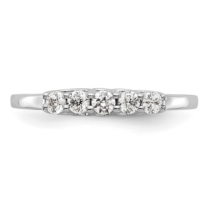Buy 14K White Gold 5-Stone Diamond Band - 1/4 Carat, Stylish Value!-4