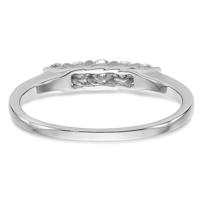 Buy 14K White Gold 5-Stone Diamond Band - 1/4 Carat, Stylish Value!-5