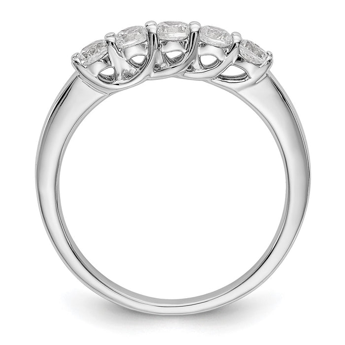 Buy Exclusive 14K White Gold 5-Stone Diamond Band Setting - Stylish & Affordable!-3