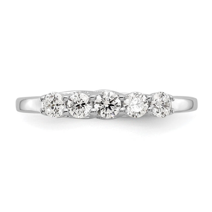 Buy Exclusive 14K White Gold 5-Stone Diamond Band Setting - Stylish & Affordable!-5