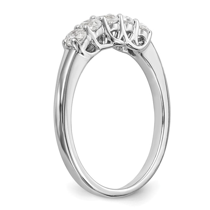 Buy Exclusive 14K White Gold 5-Stone Diamond Band Setting - Stylish & Affordable!-7