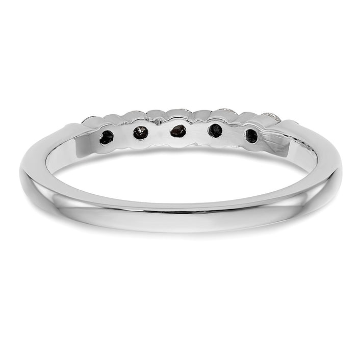 Buy 14K White Gold 5-Stone Diamond Band - Stylish Channel-Set Mounting-5