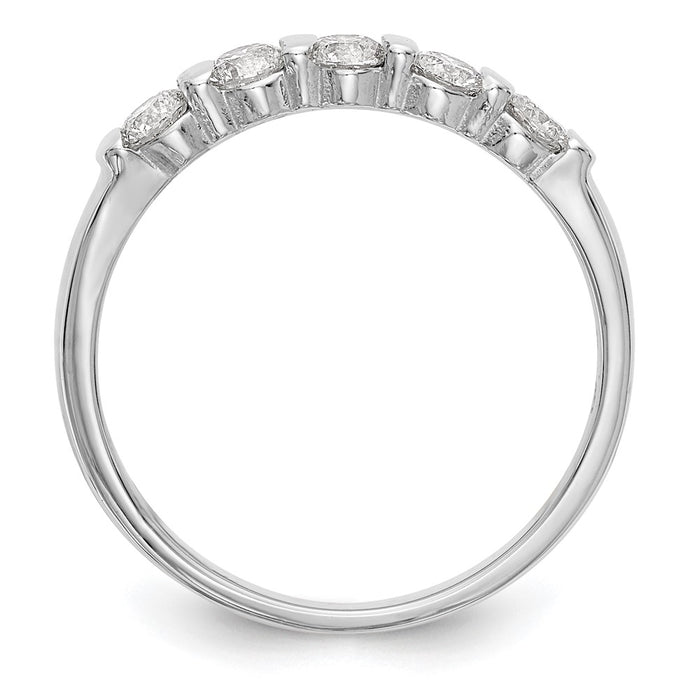 Buy Exclusive 14K White Gold 5-Stone Diamond Band - Stylish & Affordable!-2