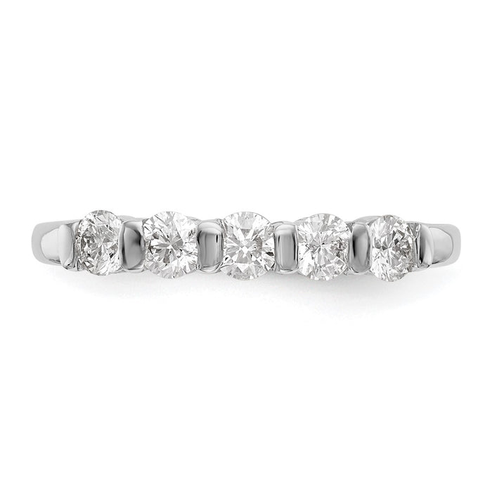 Buy Exclusive 14K White Gold 5-Stone Diamond Band - Stylish & Affordable!-4
