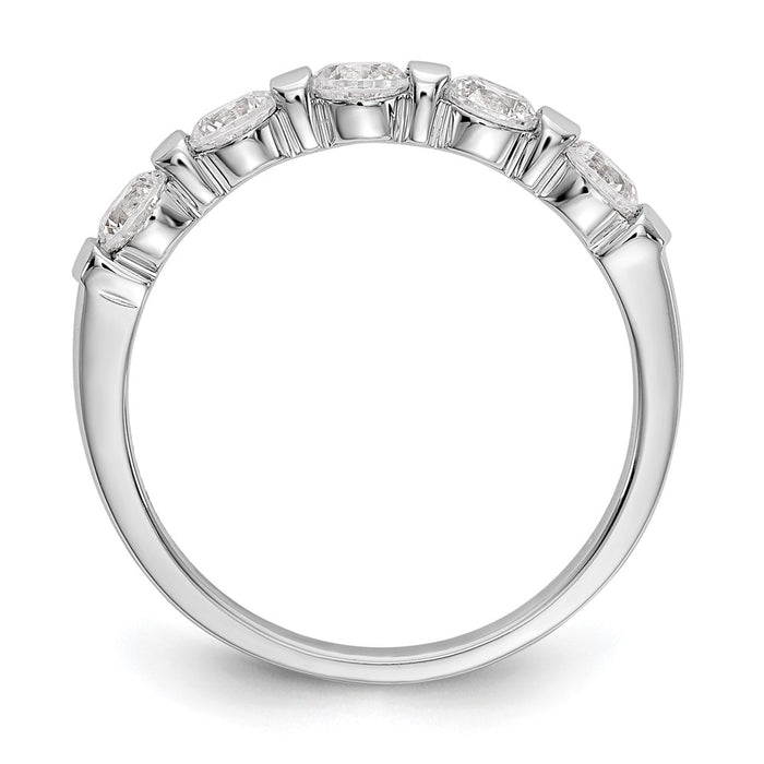 Buy Exclusive 14K White Gold 5-Stone Diamond Band Mounting - Stylish & Affordable-2