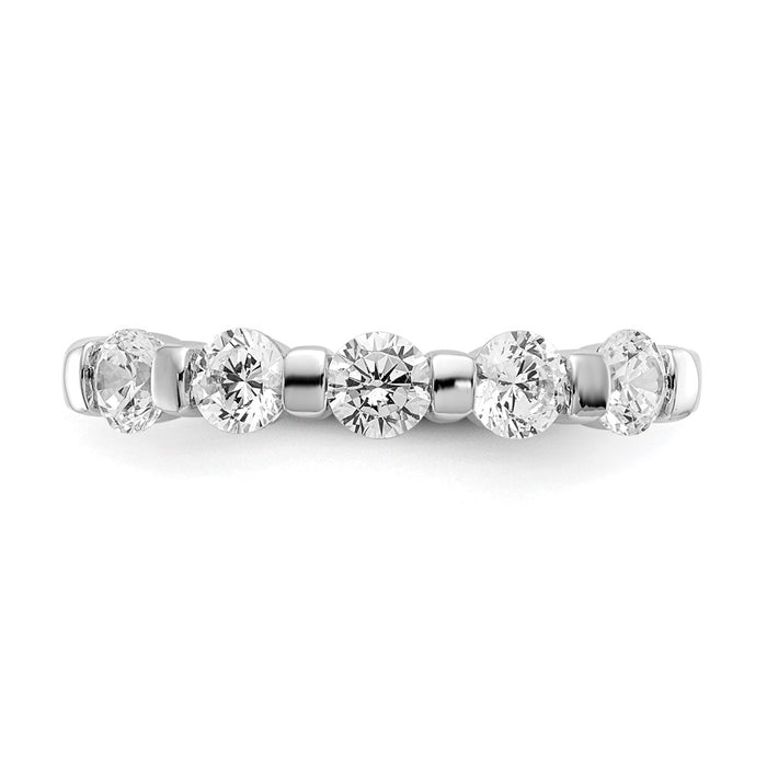 Buy Exclusive 14K White Gold 5-Stone Diamond Band Mounting - Stylish & Affordable-4