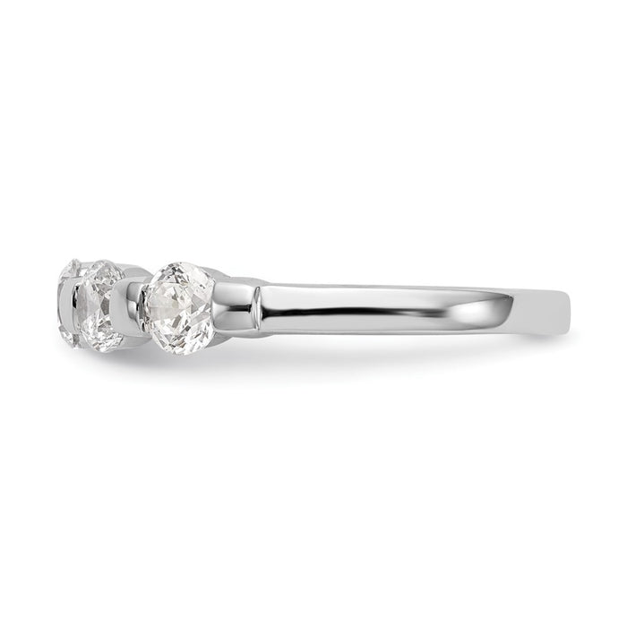 Buy Stylish 14K White Gold 5-Stone Diamond Band - 1 Carat Total Weight-3