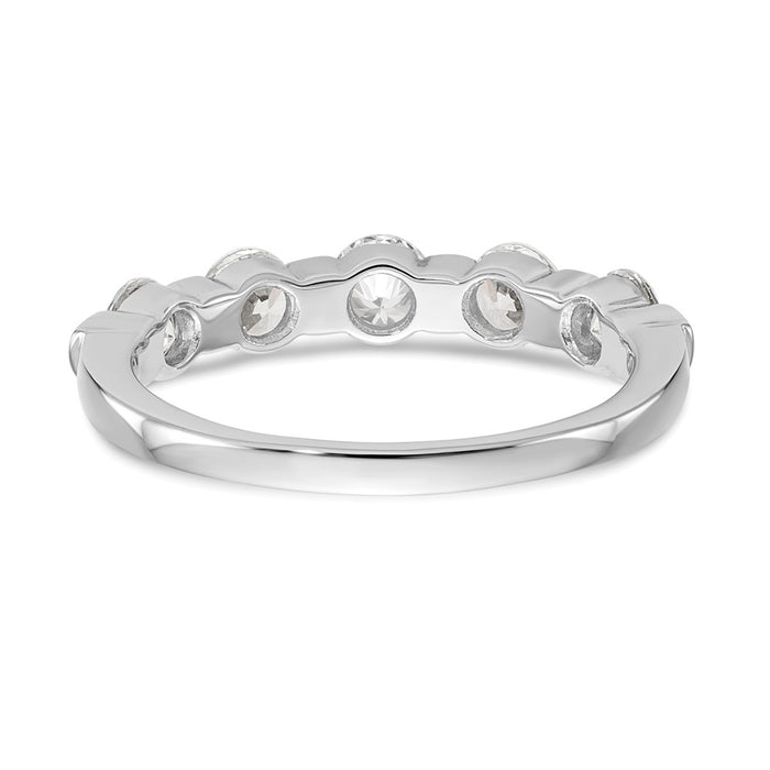 Buy Exclusive 14K White Gold 5-Stone Diamond Band - Stylish 3.7mm Mounting-5