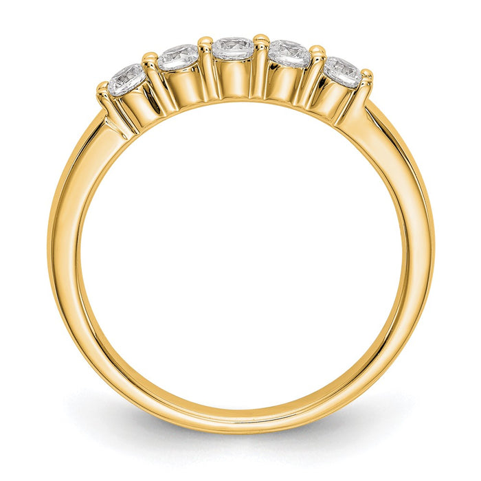 Buy Stylish 14K Yellow Gold 5-Stone Diamond Band Setting (2.5mm) Today!-2