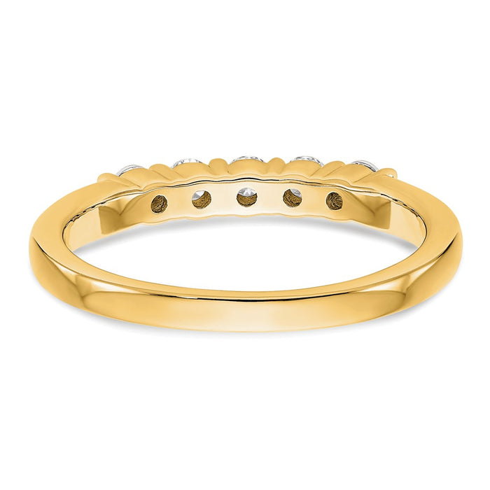 Buy Stylish 14K Yellow Gold 5-Stone Diamond Band Setting (2.5mm) Today!-5