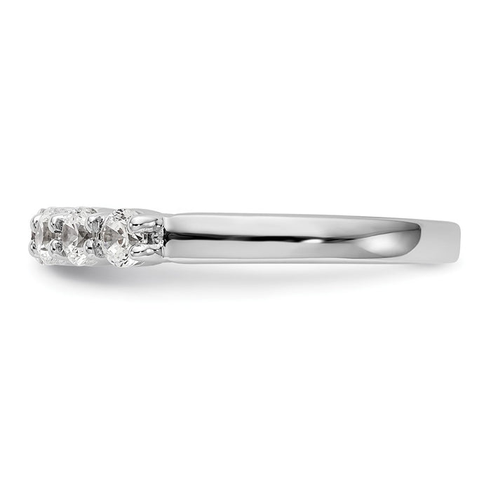 Buy Stylish 14K White Gold 5-Stone Diamond Band - 1/2 Carat Total Weight-3
