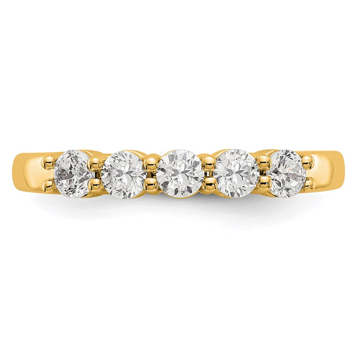 High-Quality 14K Gold 5-Stone Diamond Band Setting - Stylish & Affordable!-4