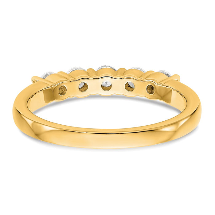High-Quality 14K Gold 5-Stone Diamond Band Setting - Stylish & Affordable!-5