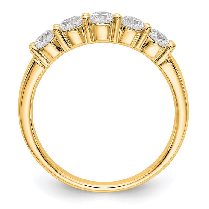 Exclusive 14K Yellow Gold 5-Stone Diamond Band Setting for 5 Round Diamonds (3.2mm)-2