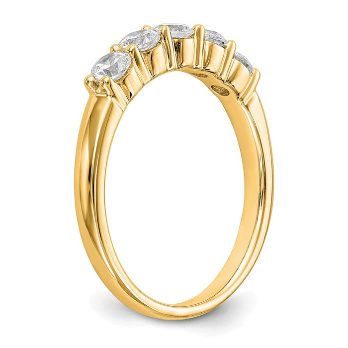 Exclusive 14K Yellow Gold 5-Stone Diamond Band Setting for 5 Round Diamonds (3.2mm)-6