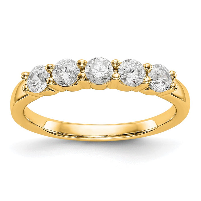 Exclusive 14K Yellow Gold 5-Stone Diamond Band Setting for 5 Round Diamonds (3.2mm)-1