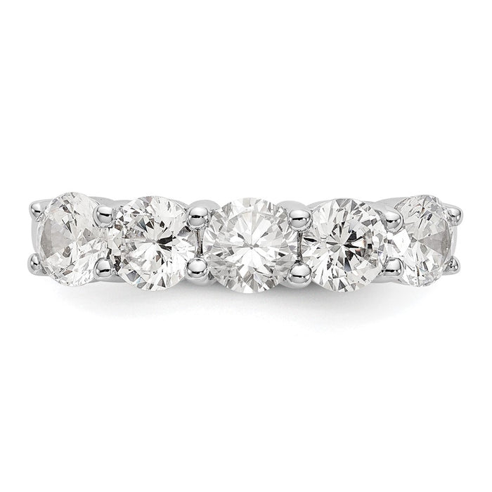 Exclusive 14K White Gold 5-Stone Diamond Band - 1.65 Carat Luxury Value-4
