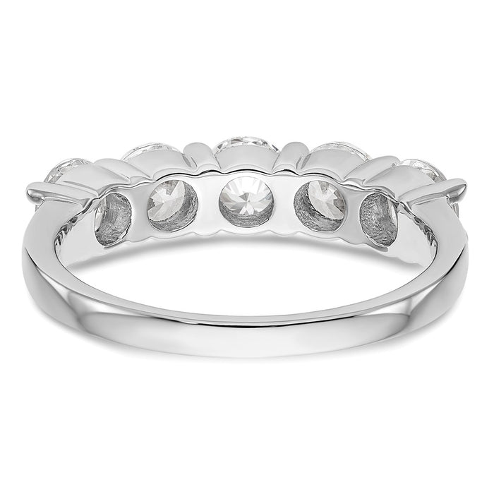 Exclusive 14K White Gold 5-Stone Diamond Band - 1.65 Carat Luxury Value-5