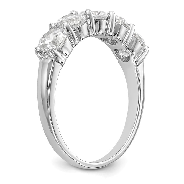 Exclusive 14K White Gold 5-Stone Diamond Band - 1.65 Carat Luxury Value-6