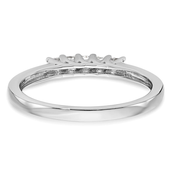 Buy Exclusive 14K White Gold 5-Stone Diamond Band Setting for 5 Princess Cuts-5